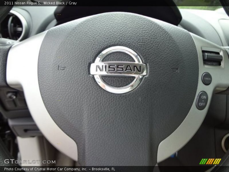 Wicked Black / Gray 2011 Nissan Rogue S