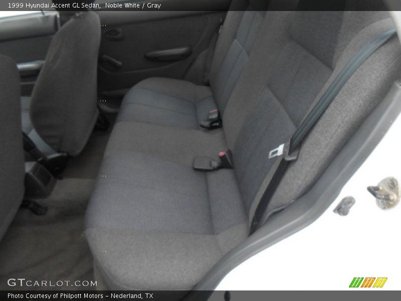 Noble White / Gray 1999 Hyundai Accent GL Sedan