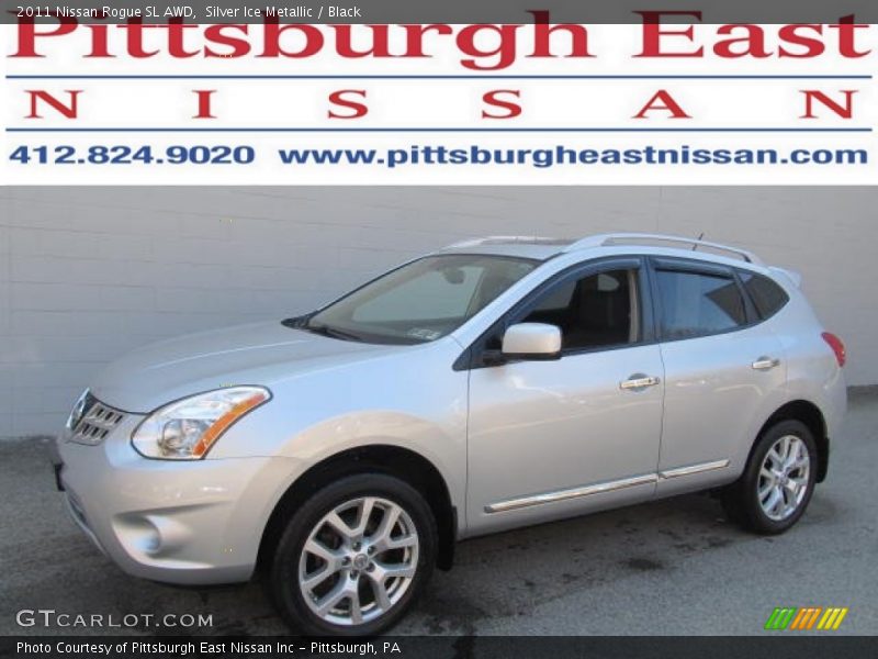 Silver Ice Metallic / Black 2011 Nissan Rogue SL AWD