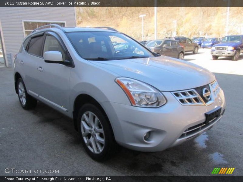 Silver Ice Metallic / Black 2011 Nissan Rogue SL AWD