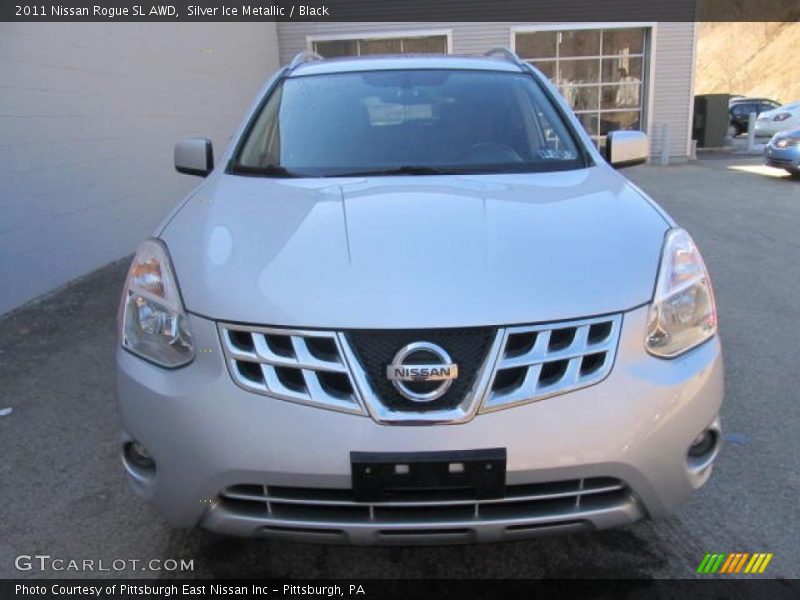 Silver Ice Metallic / Black 2011 Nissan Rogue SL AWD
