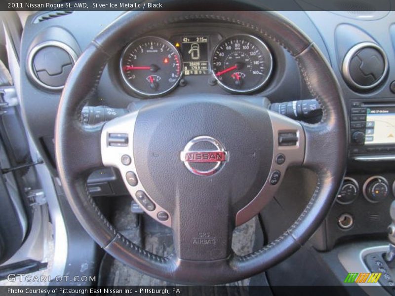 Silver Ice Metallic / Black 2011 Nissan Rogue SL AWD