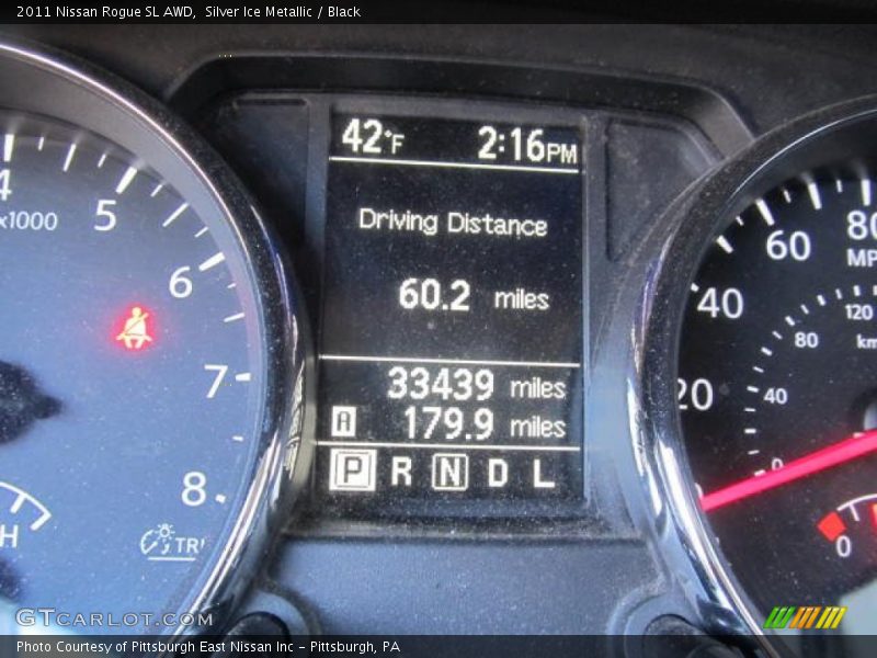 Silver Ice Metallic / Black 2011 Nissan Rogue SL AWD