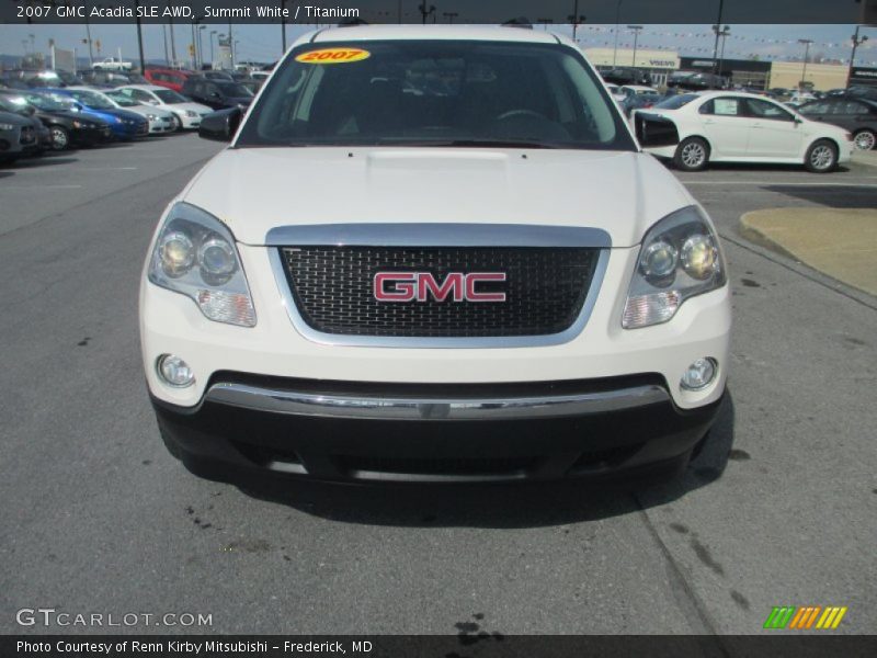 Summit White / Titanium 2007 GMC Acadia SLE AWD