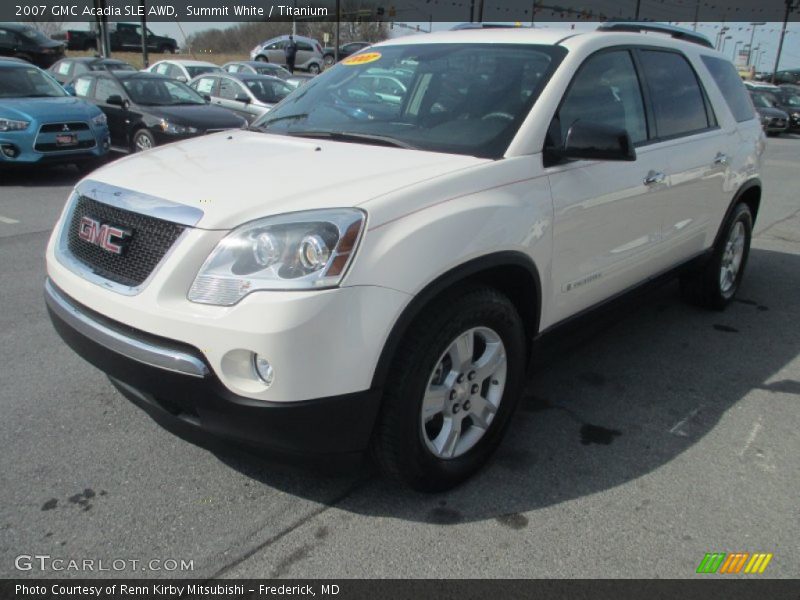 Summit White / Titanium 2007 GMC Acadia SLE AWD
