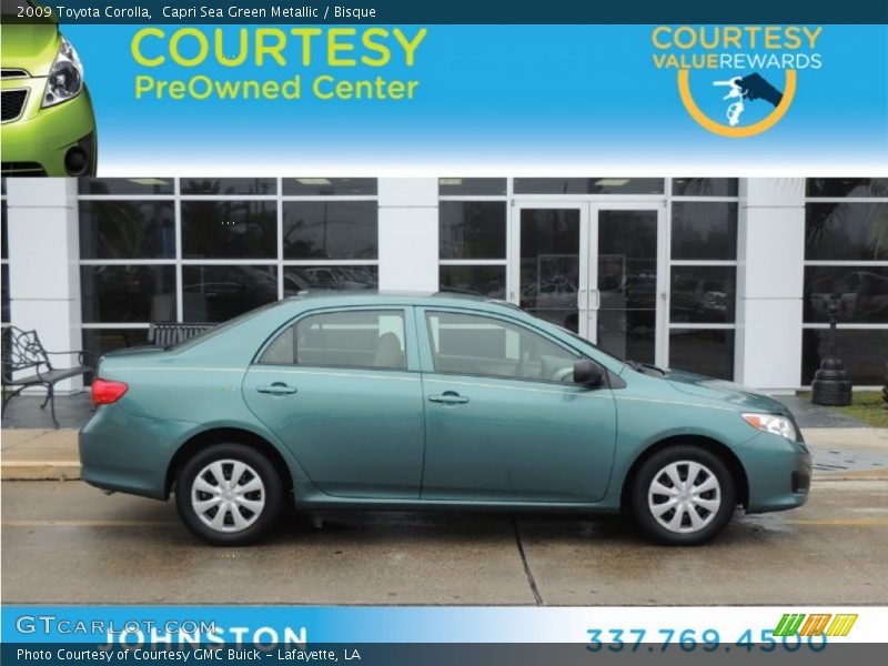 Capri Sea Green Metallic / Bisque 2009 Toyota Corolla