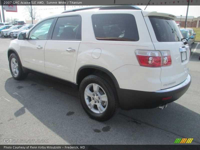 Summit White / Titanium 2007 GMC Acadia SLE AWD
