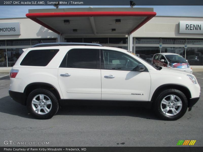 Summit White / Titanium 2007 GMC Acadia SLE AWD