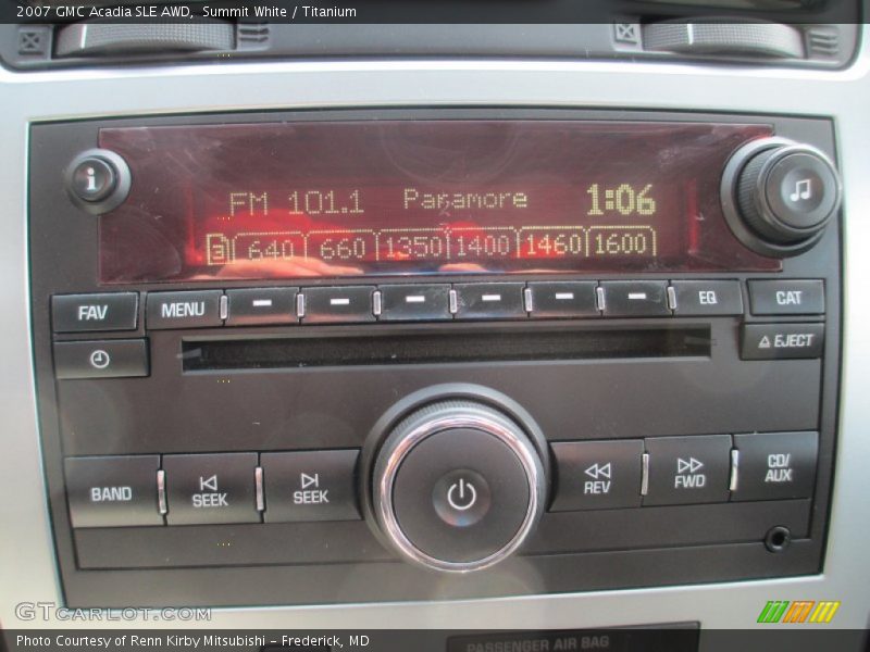 Audio System of 2007 Acadia SLE AWD