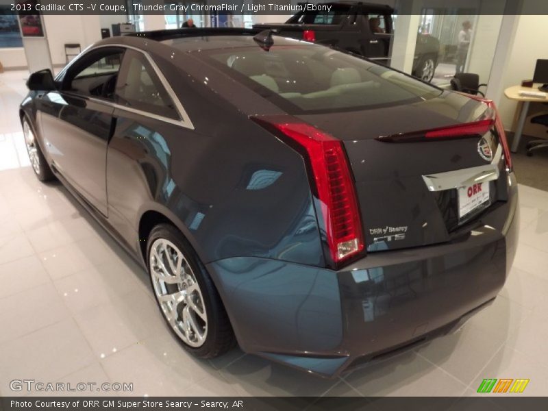 Thunder Gray ChromaFlair / Light Titanium/Ebony 2013 Cadillac CTS -V Coupe