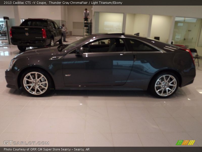 Thunder Gray ChromaFlair / Light Titanium/Ebony 2013 Cadillac CTS -V Coupe