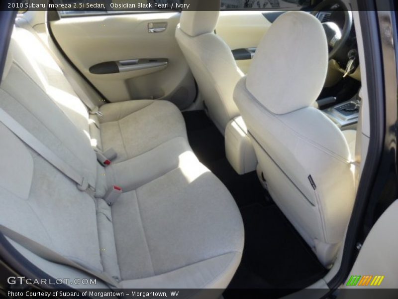 Rear Seat of 2010 Impreza 2.5i Sedan