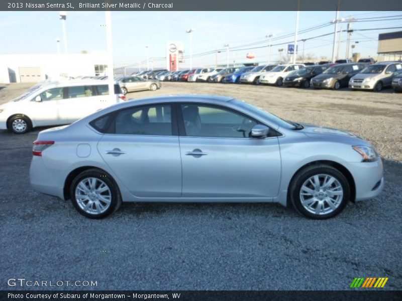 Brilliant Silver Metallic / Charcoal 2013 Nissan Sentra SL