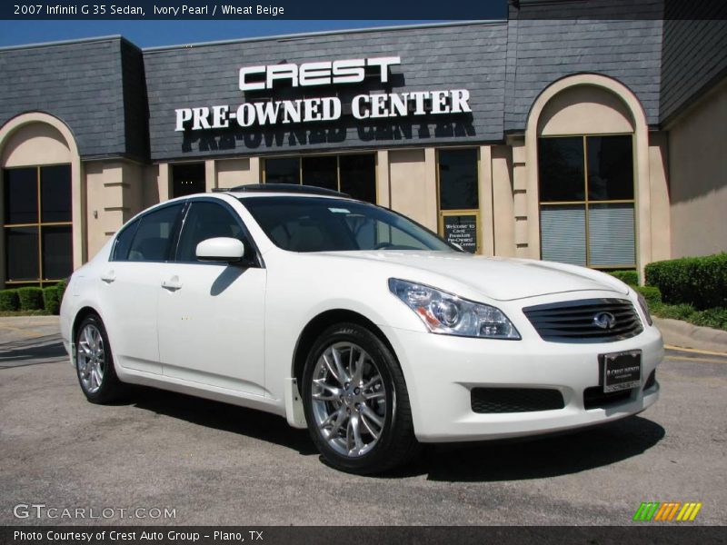 Ivory Pearl / Wheat Beige 2007 Infiniti G 35 Sedan