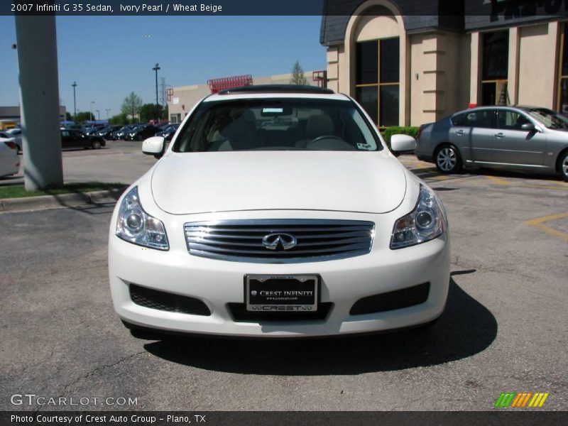 Ivory Pearl / Wheat Beige 2007 Infiniti G 35 Sedan