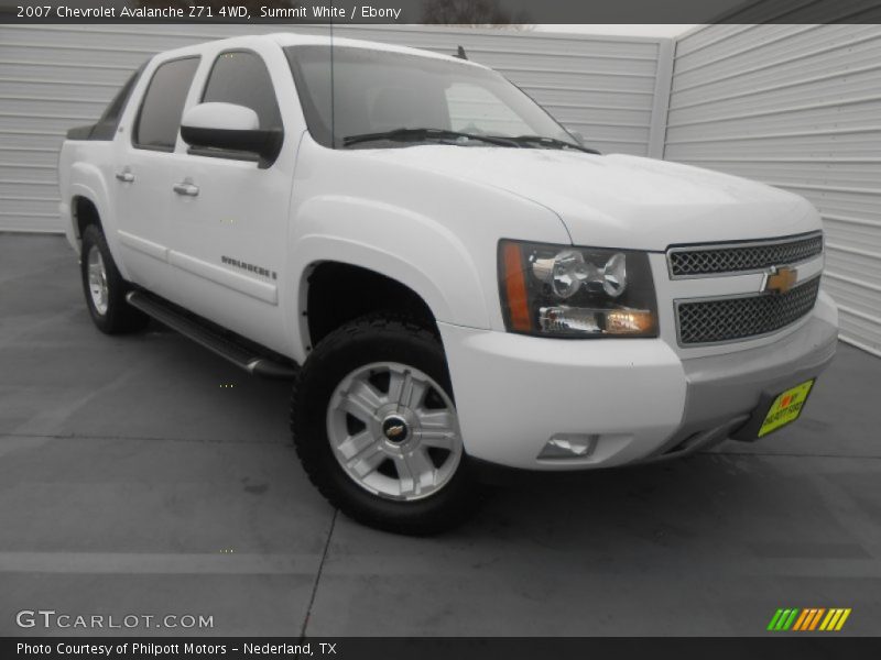Summit White / Ebony 2007 Chevrolet Avalanche Z71 4WD