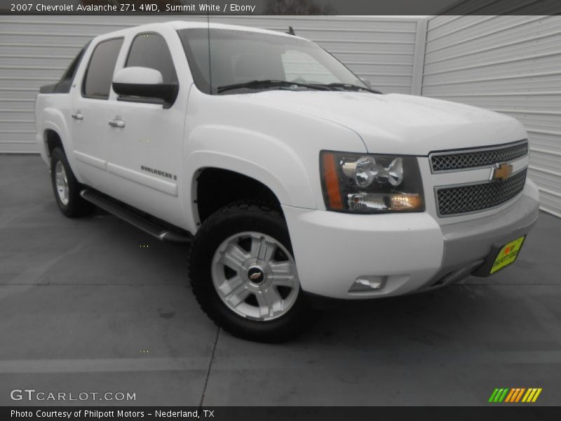 Summit White / Ebony 2007 Chevrolet Avalanche Z71 4WD