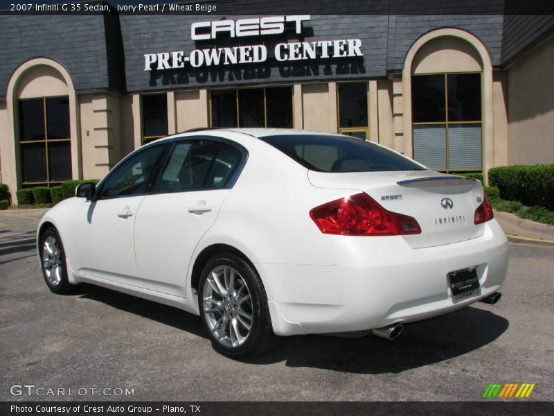 Ivory Pearl / Wheat Beige 2007 Infiniti G 35 Sedan