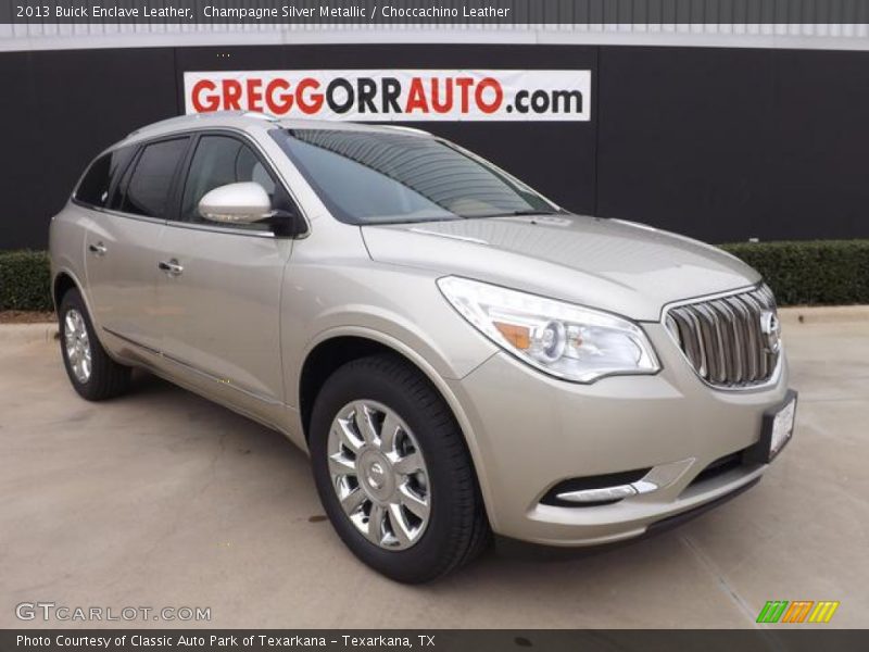 Champagne Silver Metallic / Choccachino Leather 2013 Buick Enclave Leather