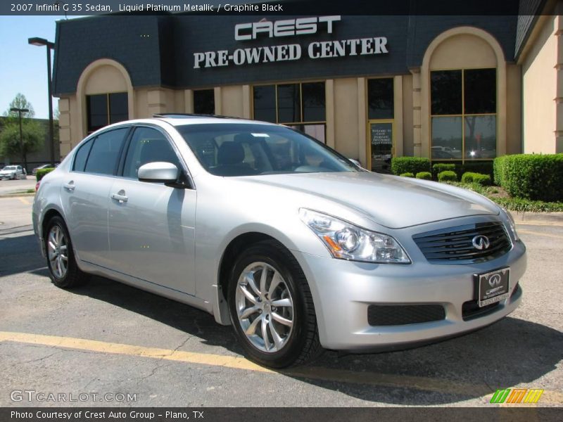 Liquid Platinum Metallic / Graphite Black 2007 Infiniti G 35 Sedan