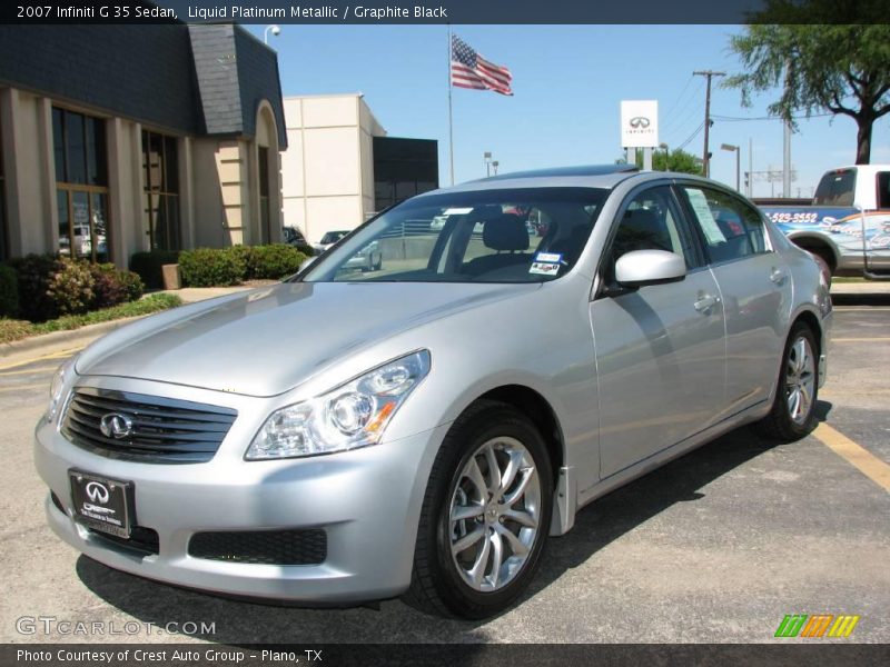 Liquid Platinum Metallic / Graphite Black 2007 Infiniti G 35 Sedan