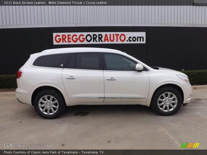White Diamond Tricoat / Cocoa Leather 2013 Buick Enclave Leather