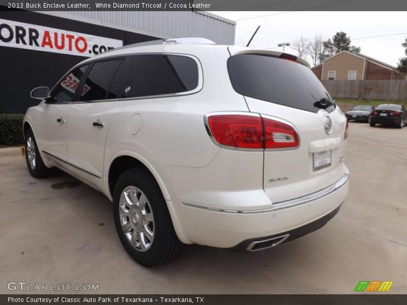White Diamond Tricoat / Cocoa Leather 2013 Buick Enclave Leather