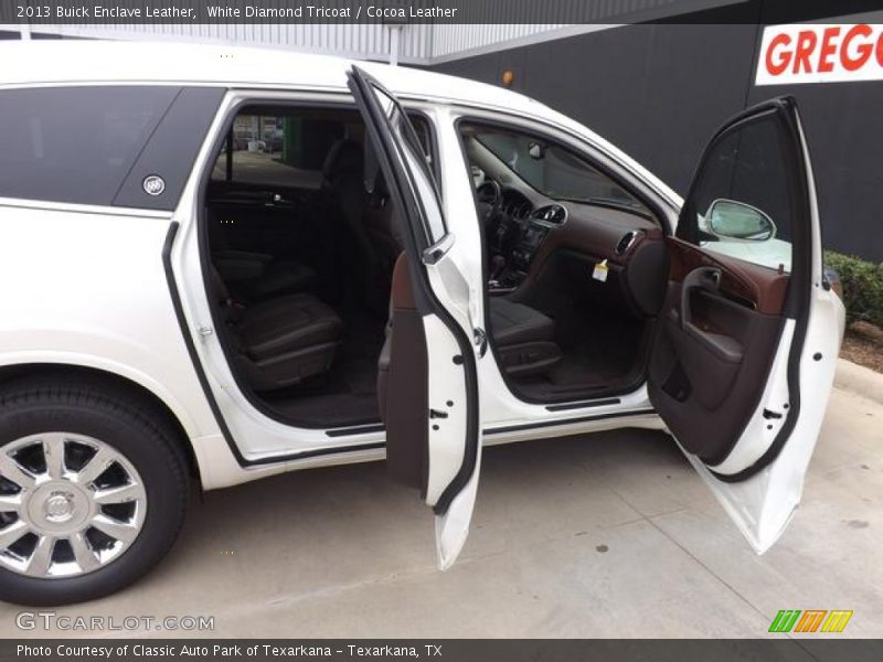 White Diamond Tricoat / Cocoa Leather 2013 Buick Enclave Leather