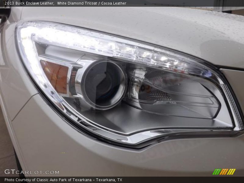 White Diamond Tricoat / Cocoa Leather 2013 Buick Enclave Leather