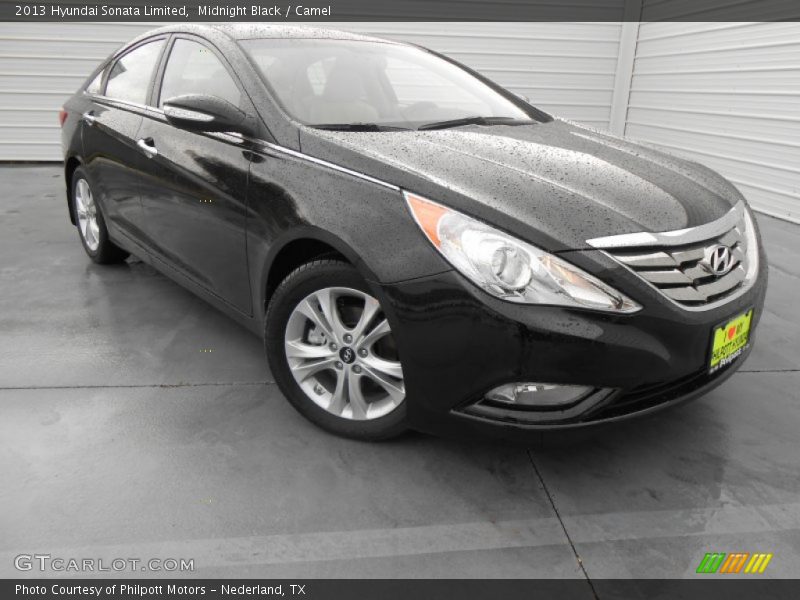 Midnight Black / Camel 2013 Hyundai Sonata Limited