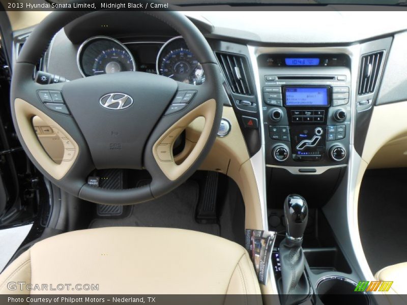 Midnight Black / Camel 2013 Hyundai Sonata Limited