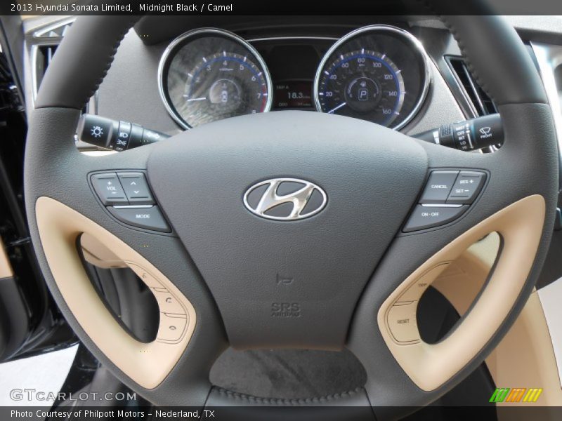 Midnight Black / Camel 2013 Hyundai Sonata Limited