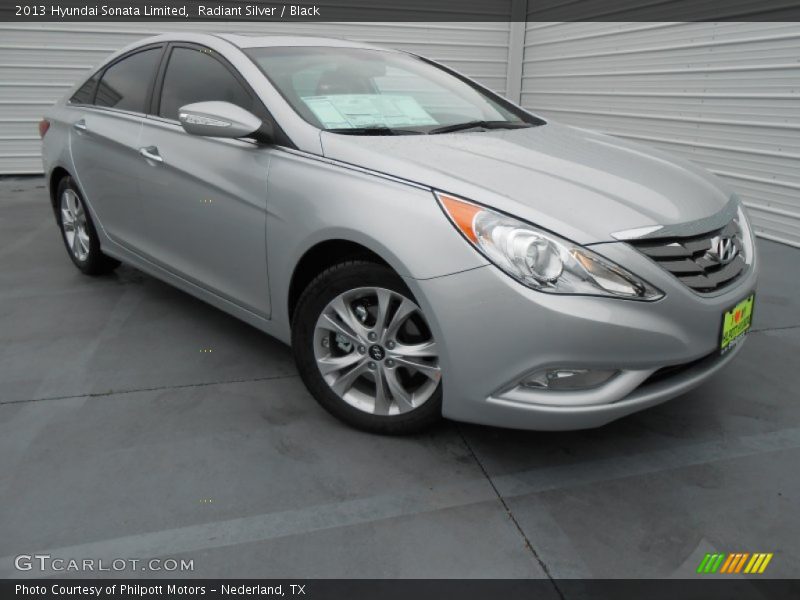 Radiant Silver / Black 2013 Hyundai Sonata Limited