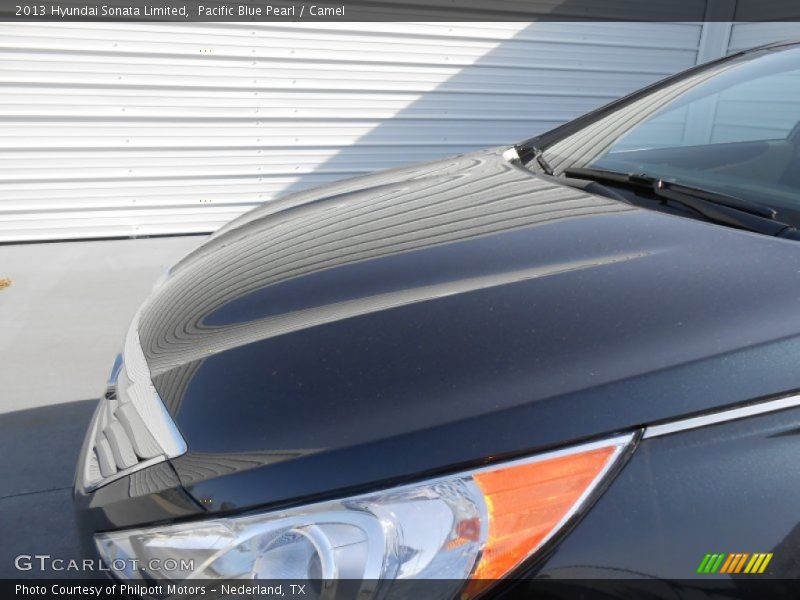 Pacific Blue Pearl / Camel 2013 Hyundai Sonata Limited