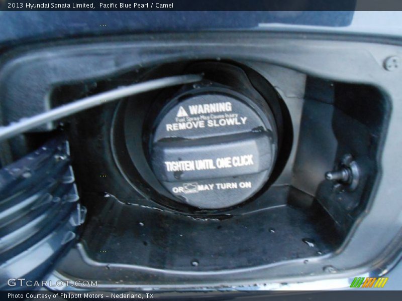 Pacific Blue Pearl / Camel 2013 Hyundai Sonata Limited