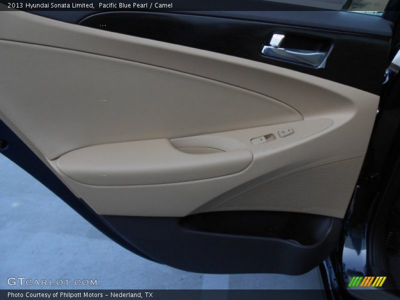 Pacific Blue Pearl / Camel 2013 Hyundai Sonata Limited