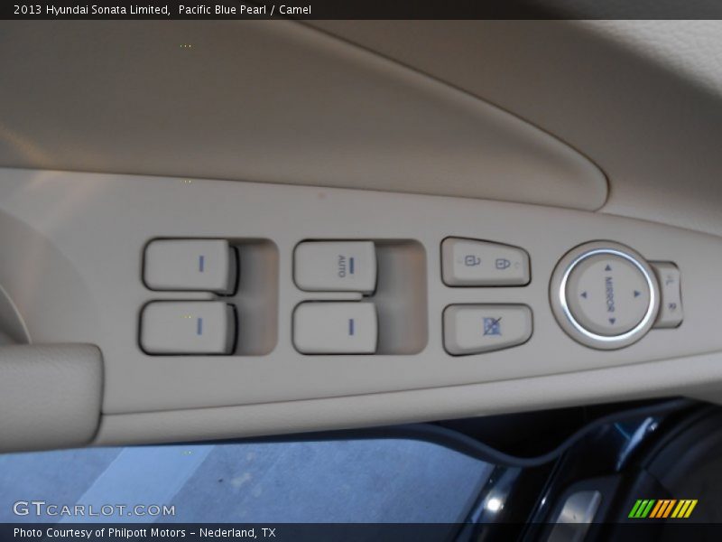 Pacific Blue Pearl / Camel 2013 Hyundai Sonata Limited