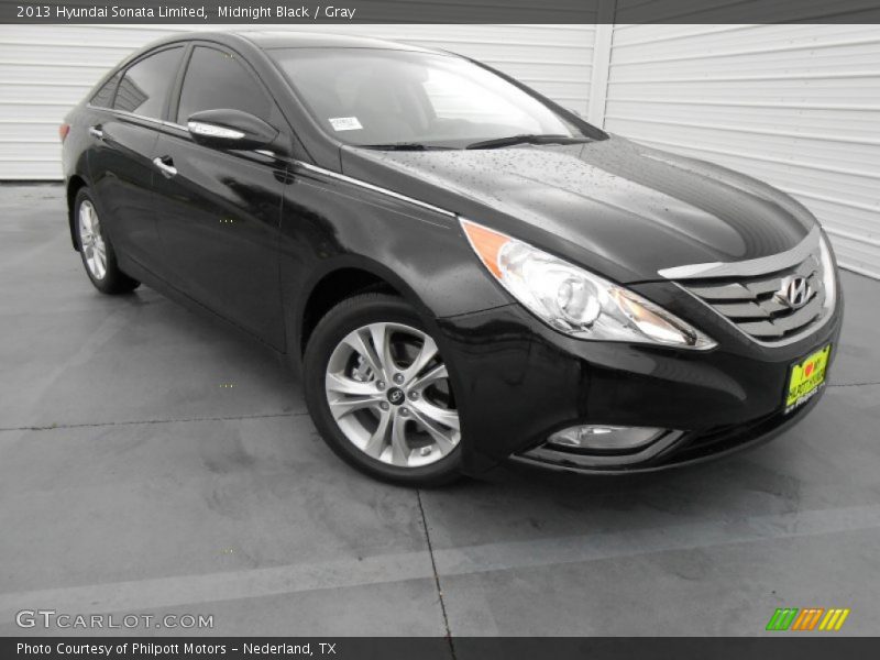 Midnight Black / Gray 2013 Hyundai Sonata Limited