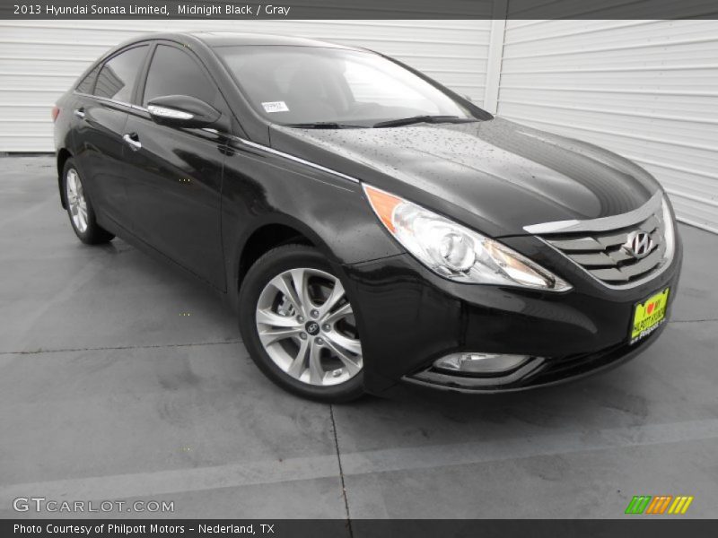 Midnight Black / Gray 2013 Hyundai Sonata Limited