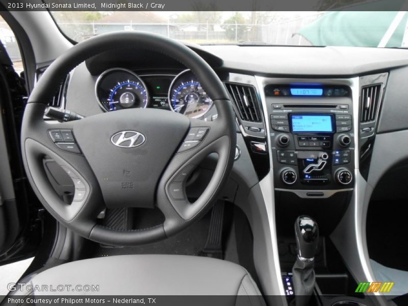 Midnight Black / Gray 2013 Hyundai Sonata Limited