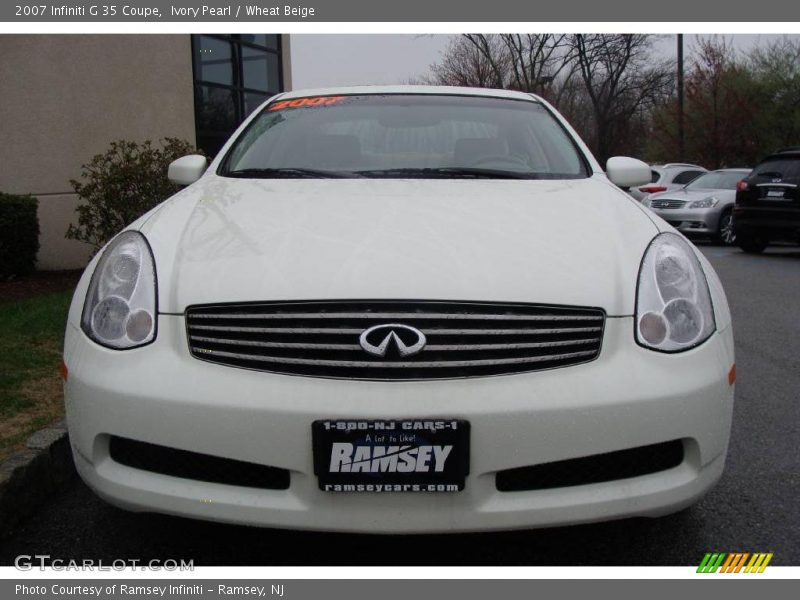 Ivory Pearl / Wheat Beige 2007 Infiniti G 35 Coupe