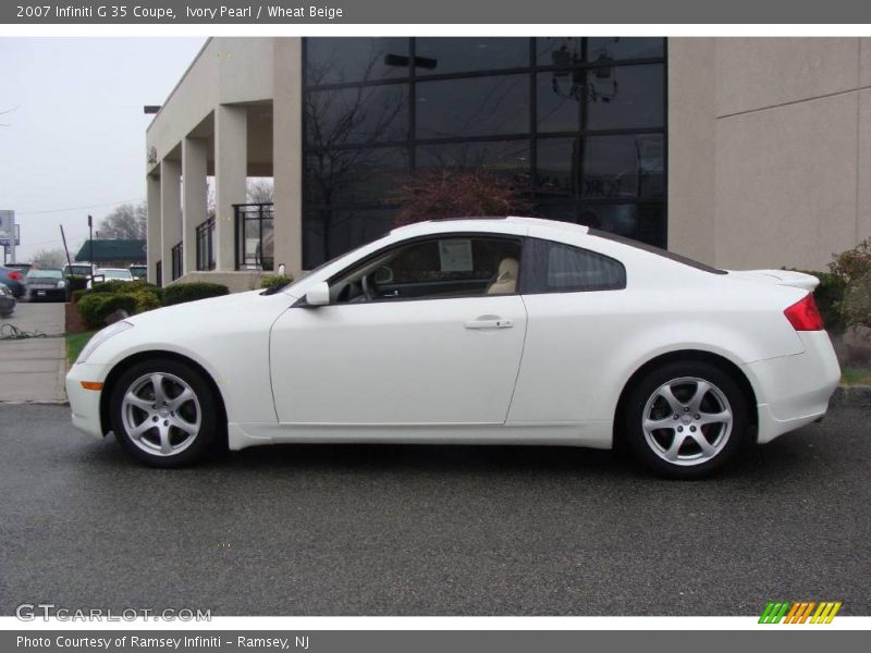 Ivory Pearl / Wheat Beige 2007 Infiniti G 35 Coupe