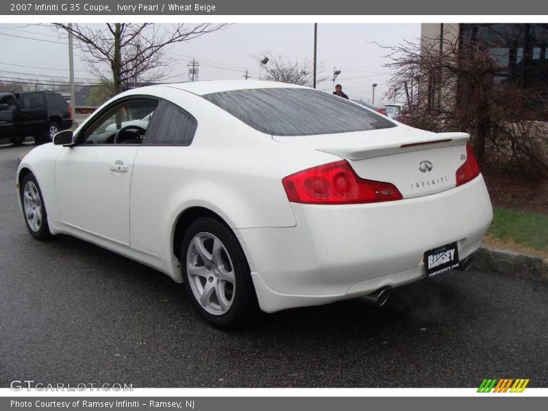 Ivory Pearl / Wheat Beige 2007 Infiniti G 35 Coupe