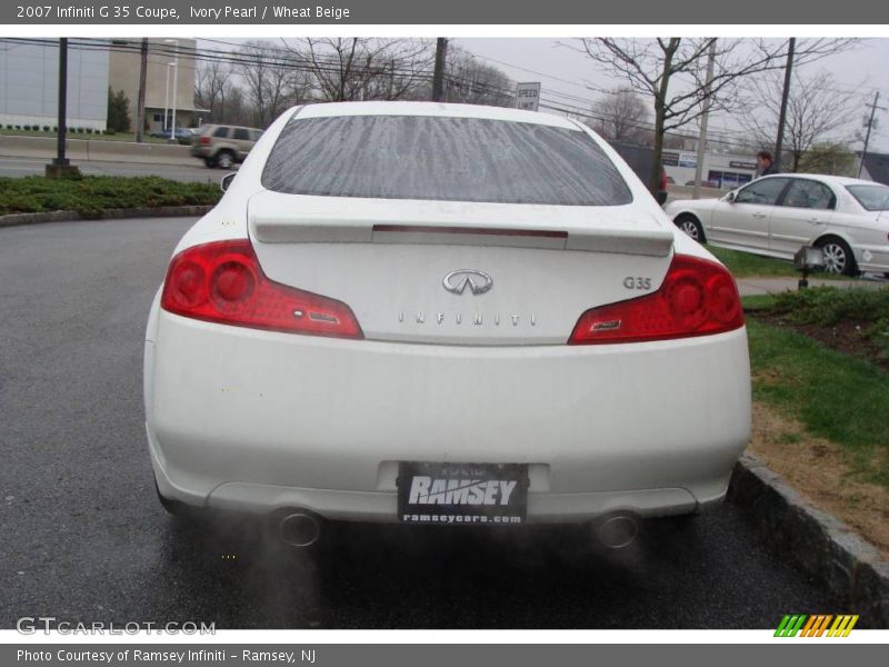 Ivory Pearl / Wheat Beige 2007 Infiniti G 35 Coupe