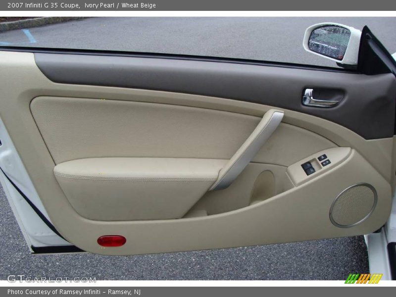 Ivory Pearl / Wheat Beige 2007 Infiniti G 35 Coupe