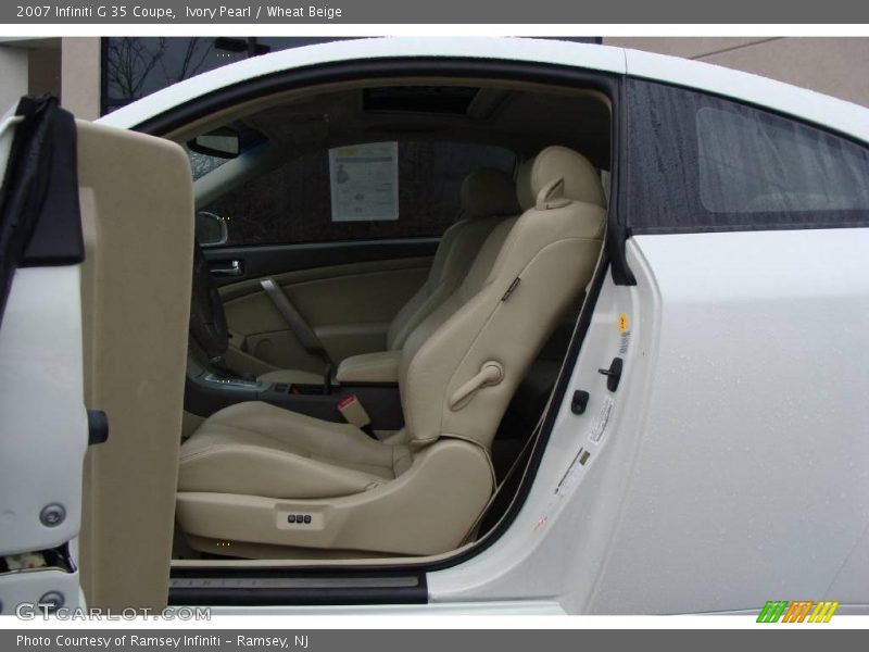 Ivory Pearl / Wheat Beige 2007 Infiniti G 35 Coupe
