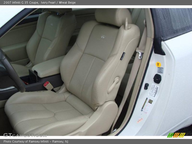 Ivory Pearl / Wheat Beige 2007 Infiniti G 35 Coupe