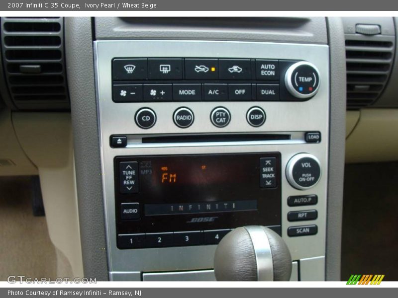 Ivory Pearl / Wheat Beige 2007 Infiniti G 35 Coupe