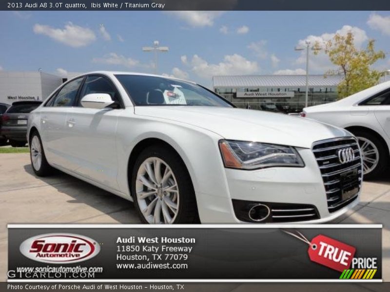 Ibis White / Titanium Gray 2013 Audi A8 3.0T quattro