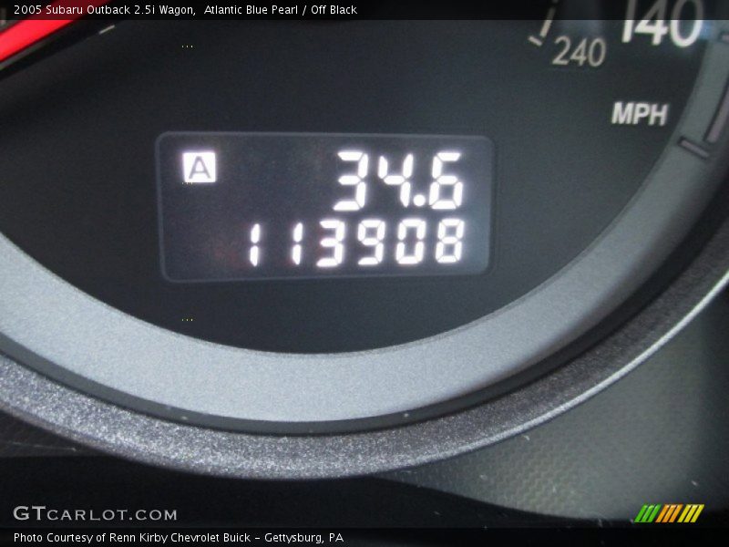 Atlantic Blue Pearl / Off Black 2005 Subaru Outback 2.5i Wagon